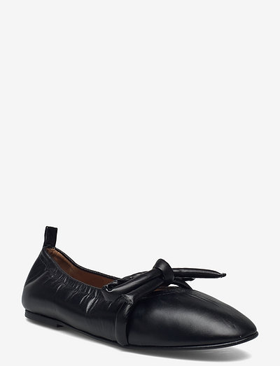 Polly Black Leather - chaussures - black