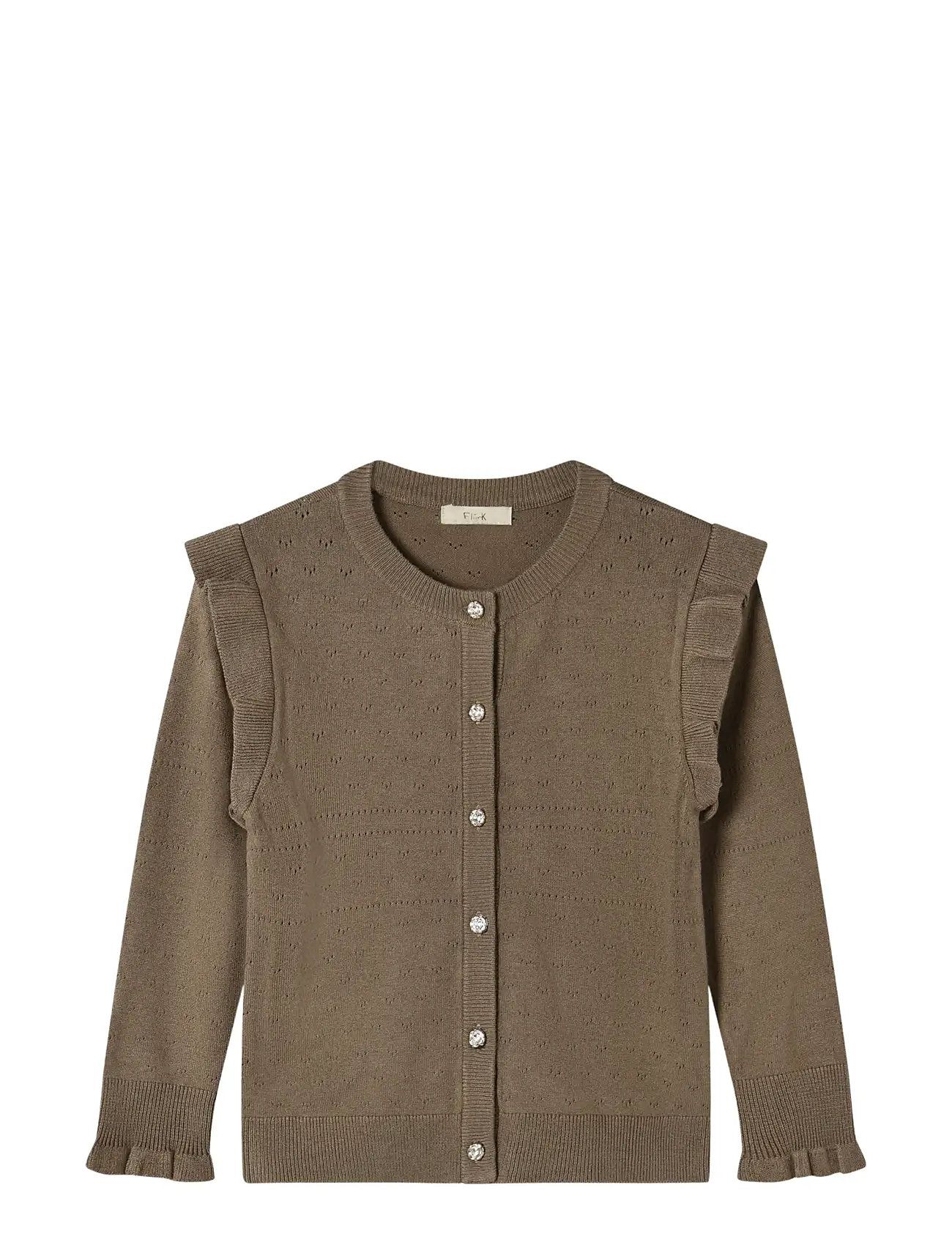 Fliink Fame Cardigan, 12 M, Brown, Strik > Cardigans, Børn