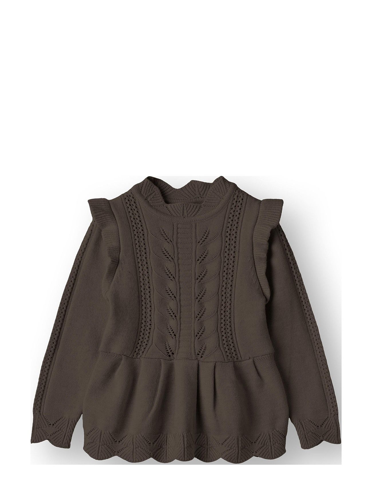 Alilly Peplum Pullover Fliink Brown