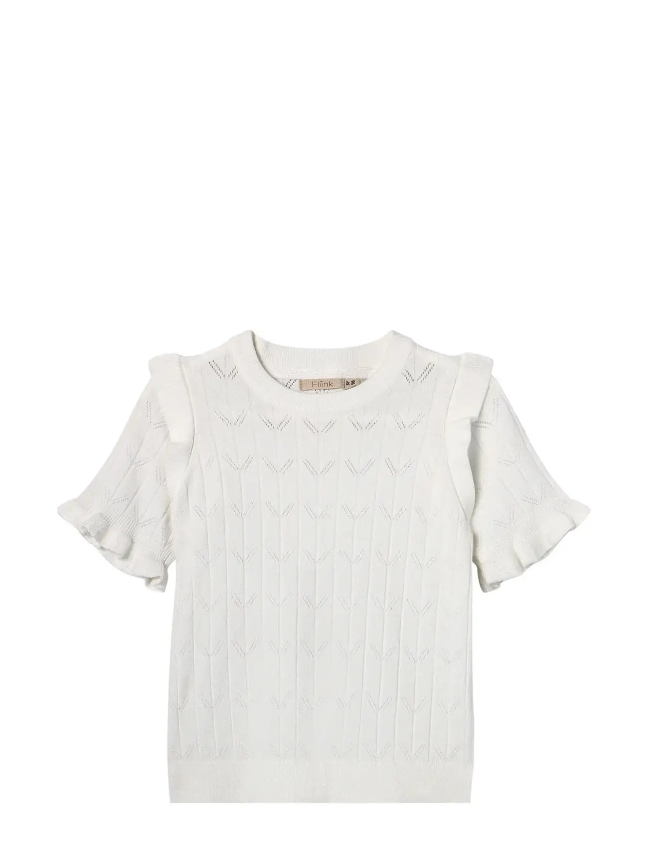 Fliink Sunny Ss Blouse, 98, White, Strik > Pullovere, Børn