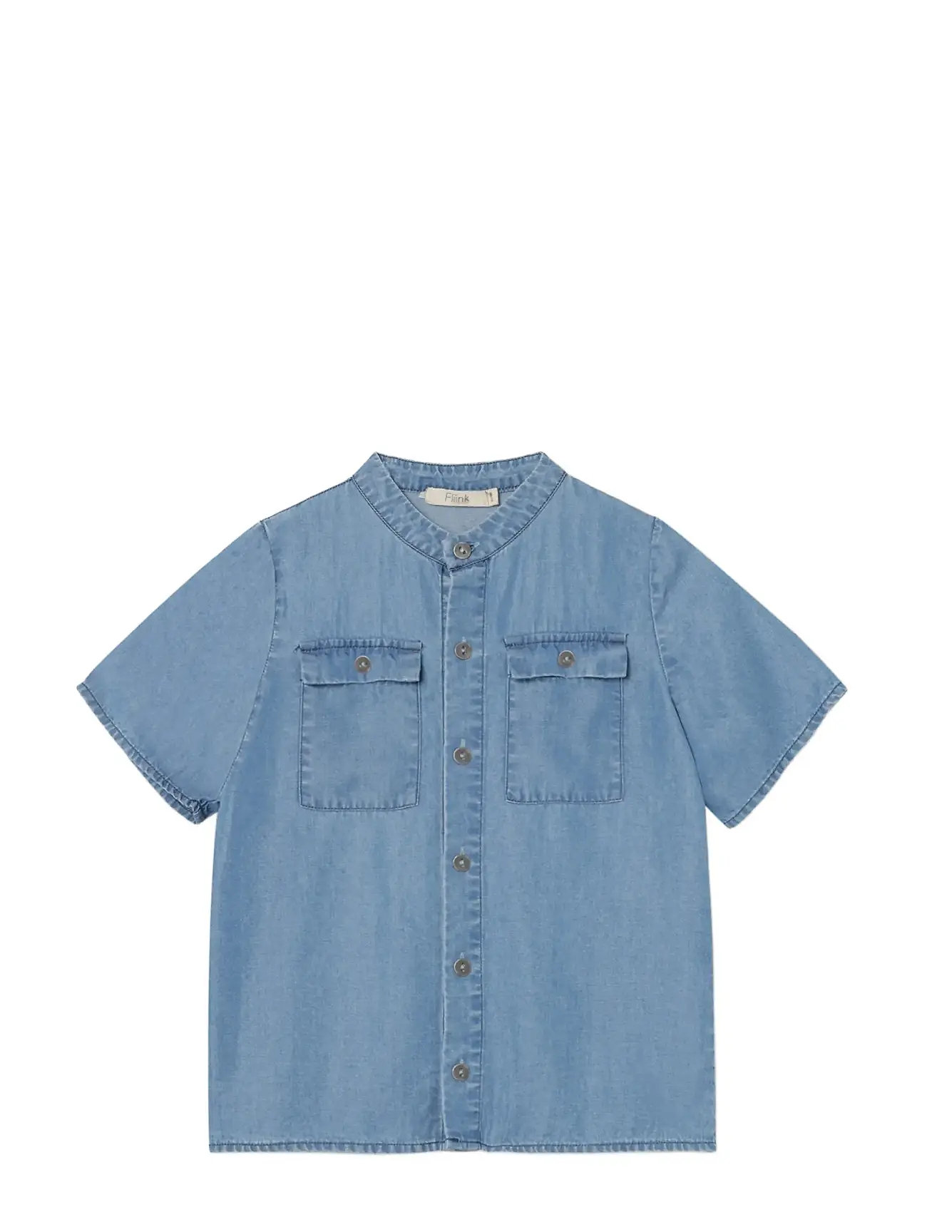 Fliink Balou Ss Shirt, 104, Blue, Skjorter > Kortærmede Shirts, Børn