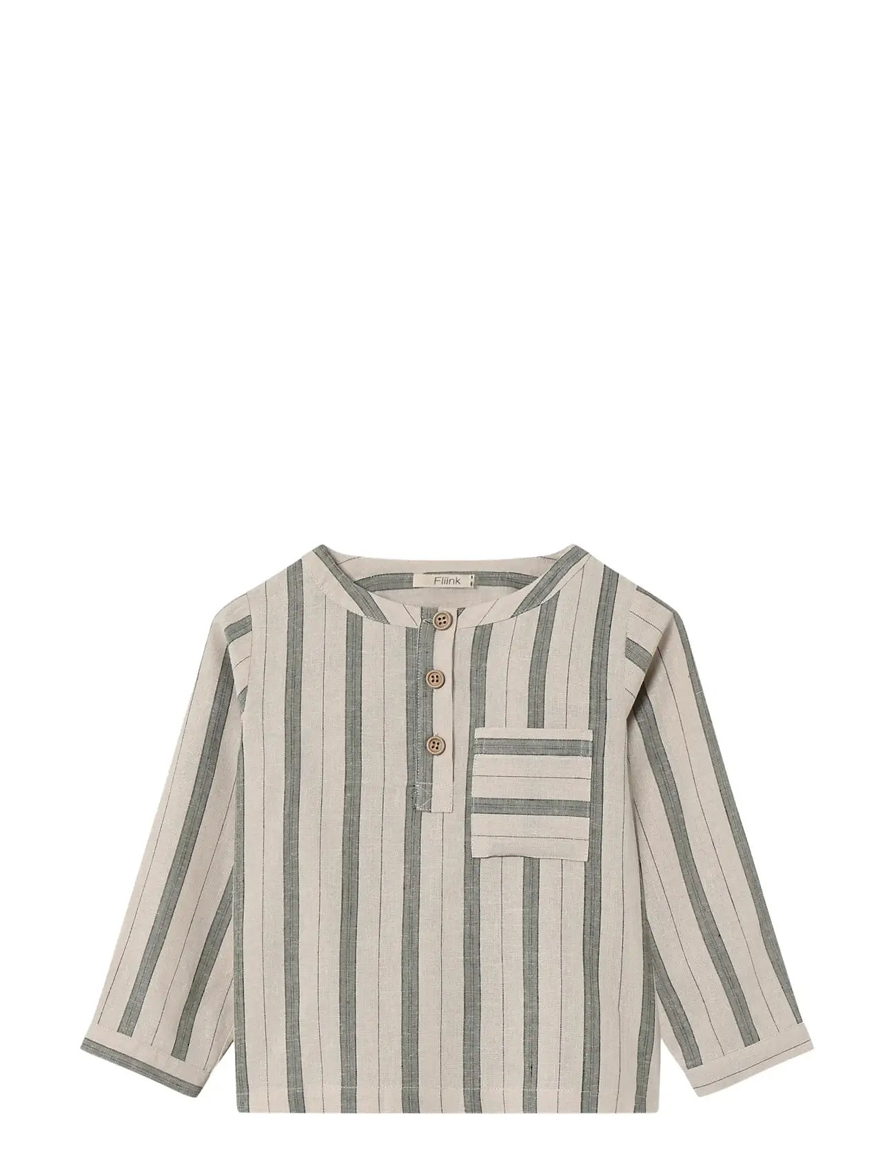 Fliink Vira Ls Shirt, 104, Green, Skjorter > Langærmede Shirts, Børn
