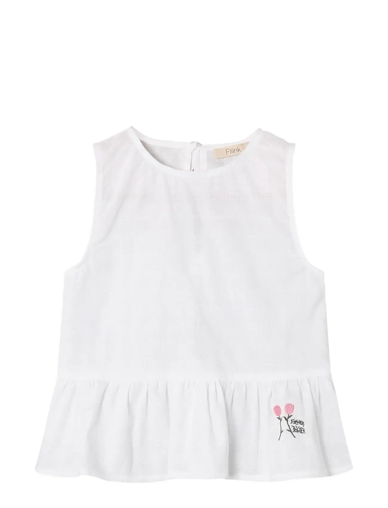 Fliink Zorro Top, 92, White, T-Shirts > Uden Ærmer, Børn