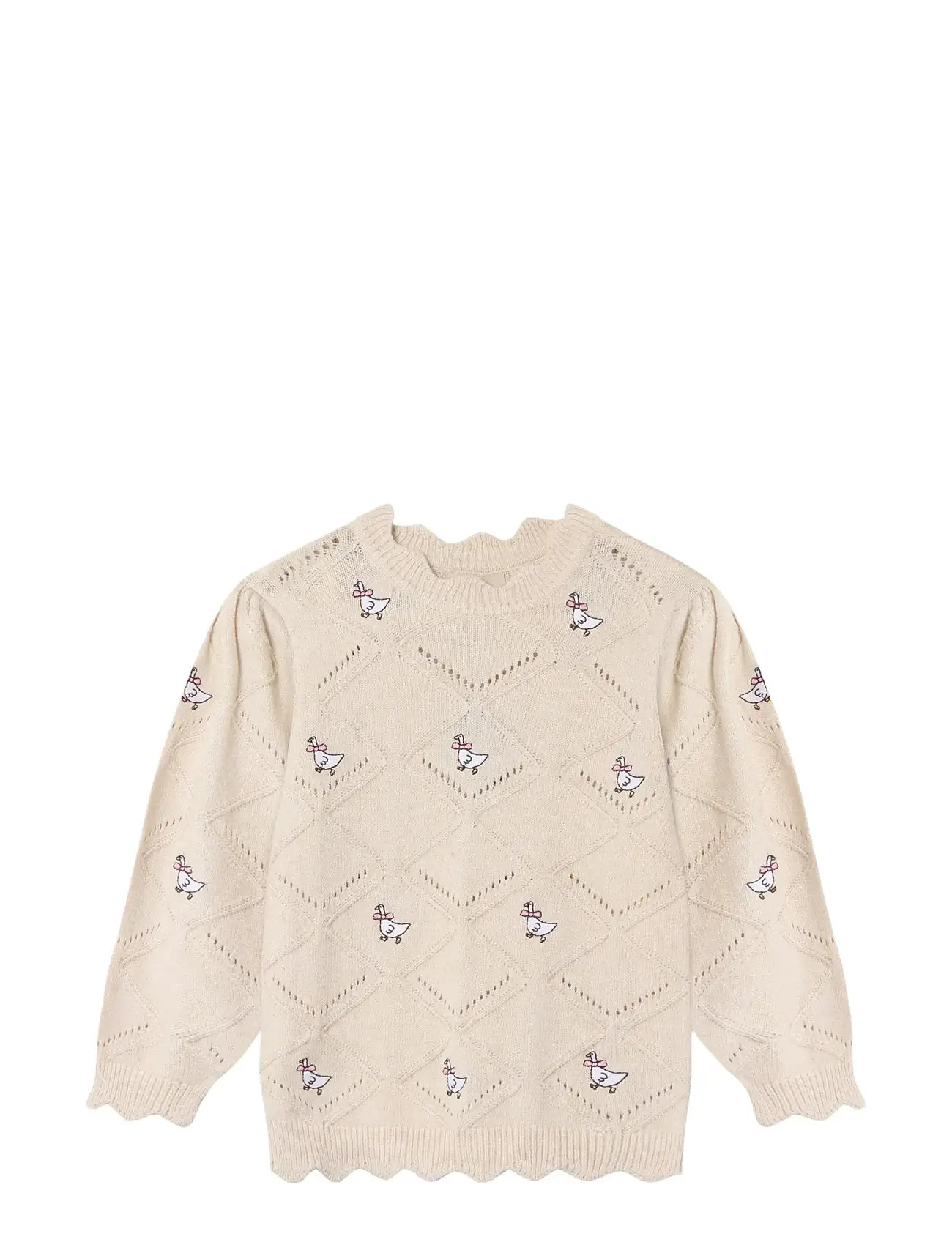 Fliink Alon Goose Pullover, 2 Y, Beige, Strik > Pullovere, Børn
