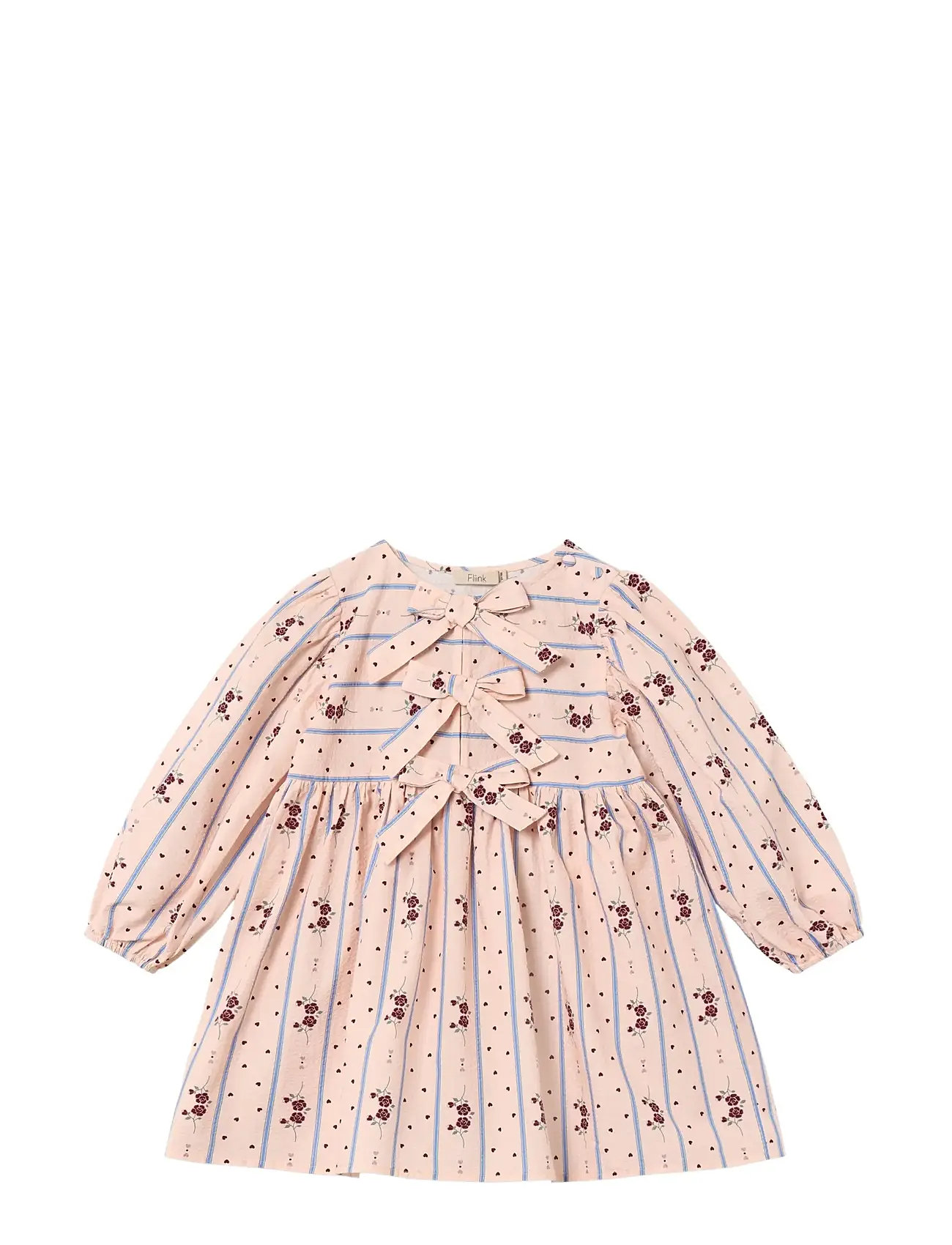 Fliink Colombe Ls Dress, 86, Pink, Babykjoler > Langærmede Babykjoler, Børn