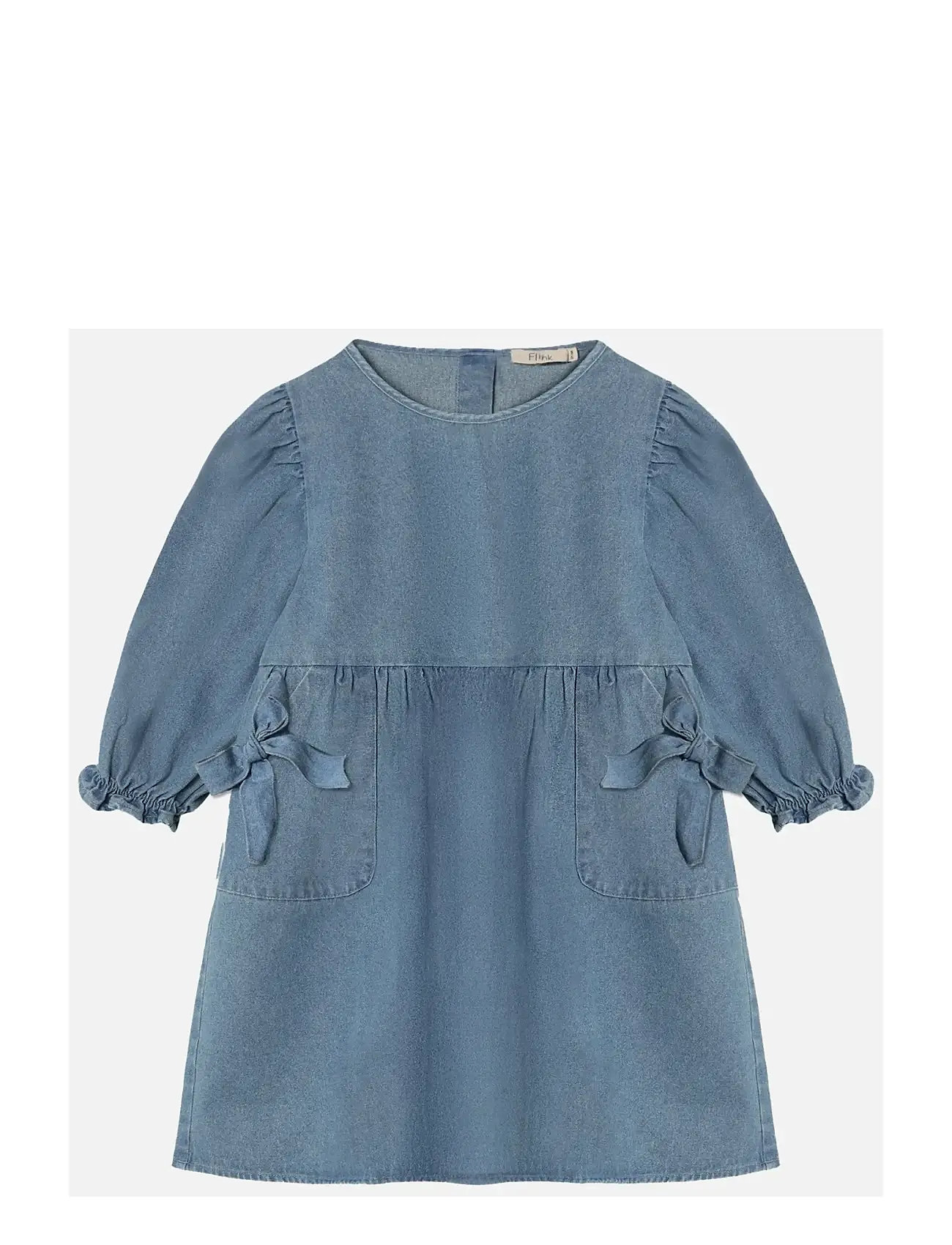 Fliink Donny Ls Dress, 110, Blue, Fritidskjoler > Fritidskjoler Med Lange Ærmer, Børn