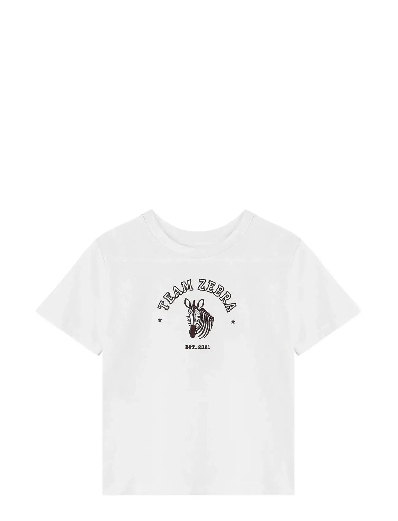 Fliink Sommer Zebra T-Shirt, 80, White, T-Shirts > Kortærmede, Børn