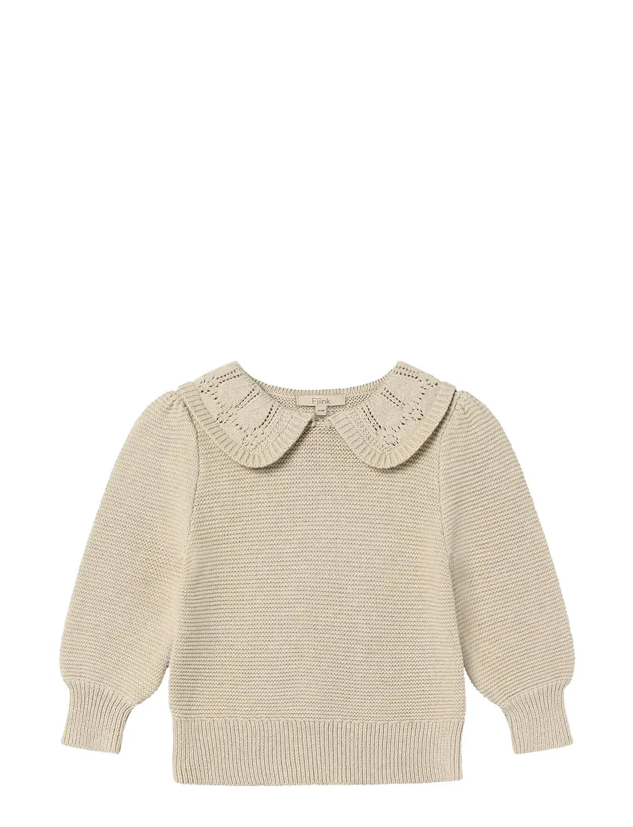 Fliink Julie Ls Knit Blouse, 120, Cream, Strik > Pullovere, Børn