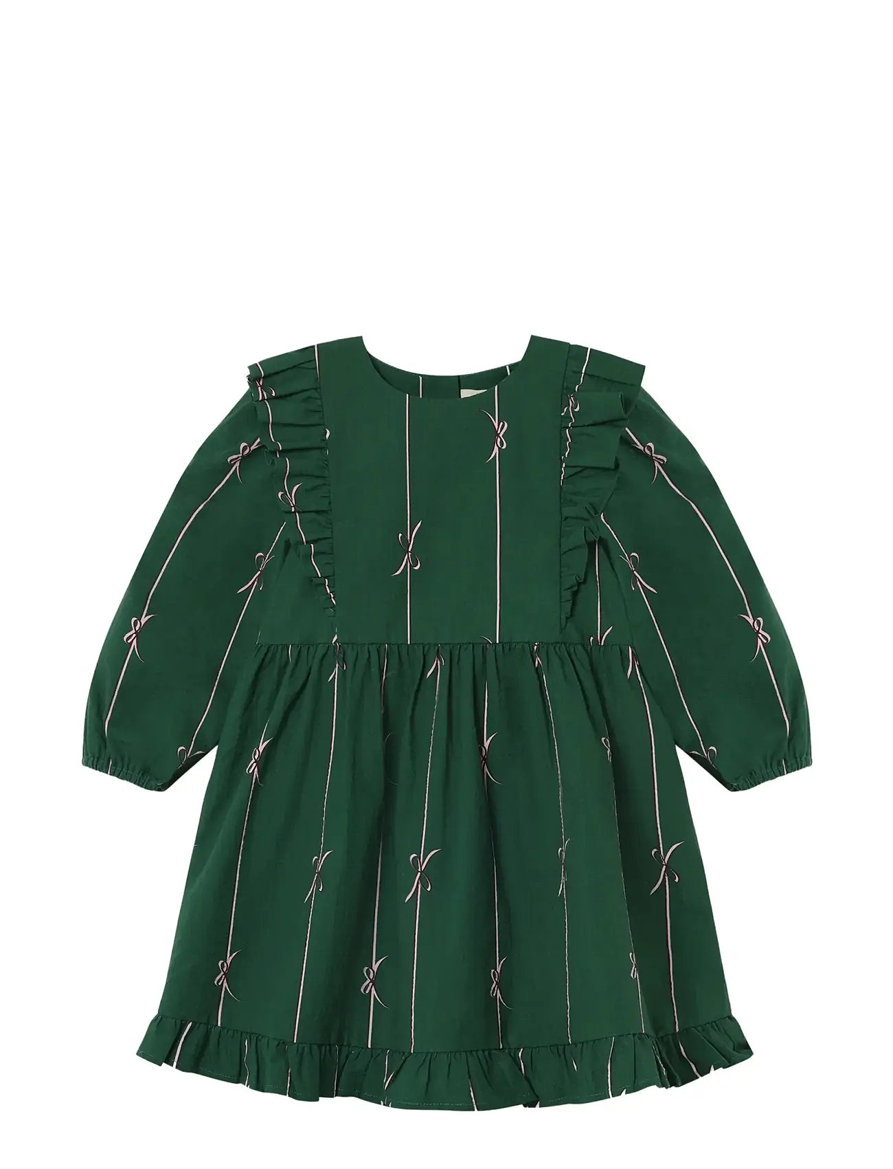 Fliink Bowie Ls Dress, 116, Green, Fritidskjoler > Fritidskjoler Med Lange Ærmer, Børn