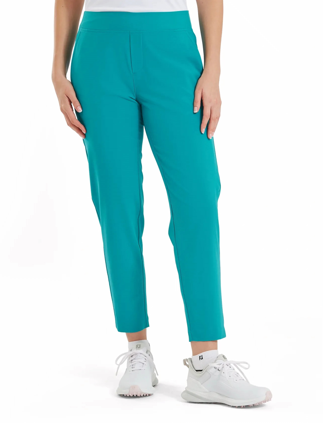 FootJoy Lightweight Cropped Pant, L, Blue, Sport Pants > Sport Golf Pants, Dame