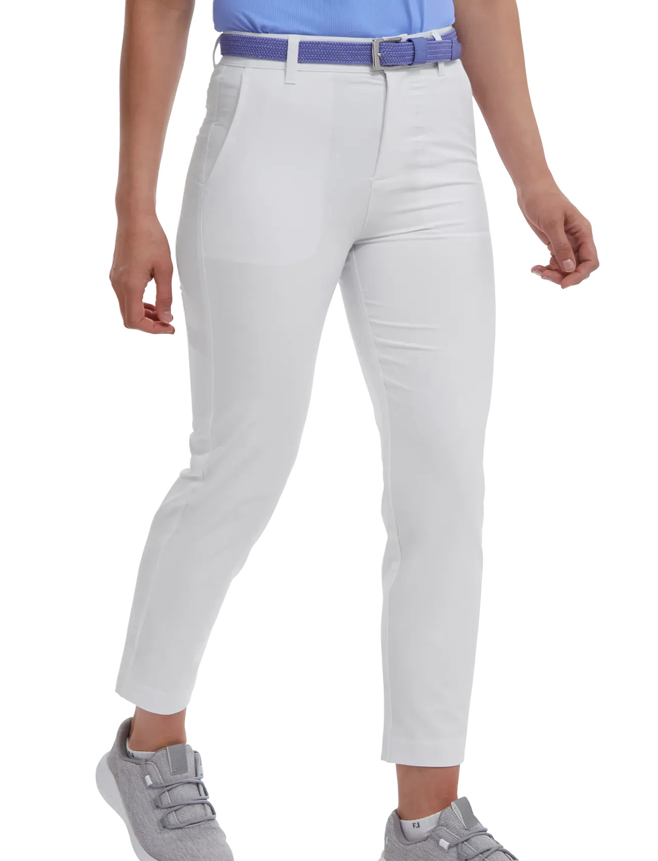 FootJoy Cropped Trouser, L, White, Sport Pants > Sport Golf Pants, Dame