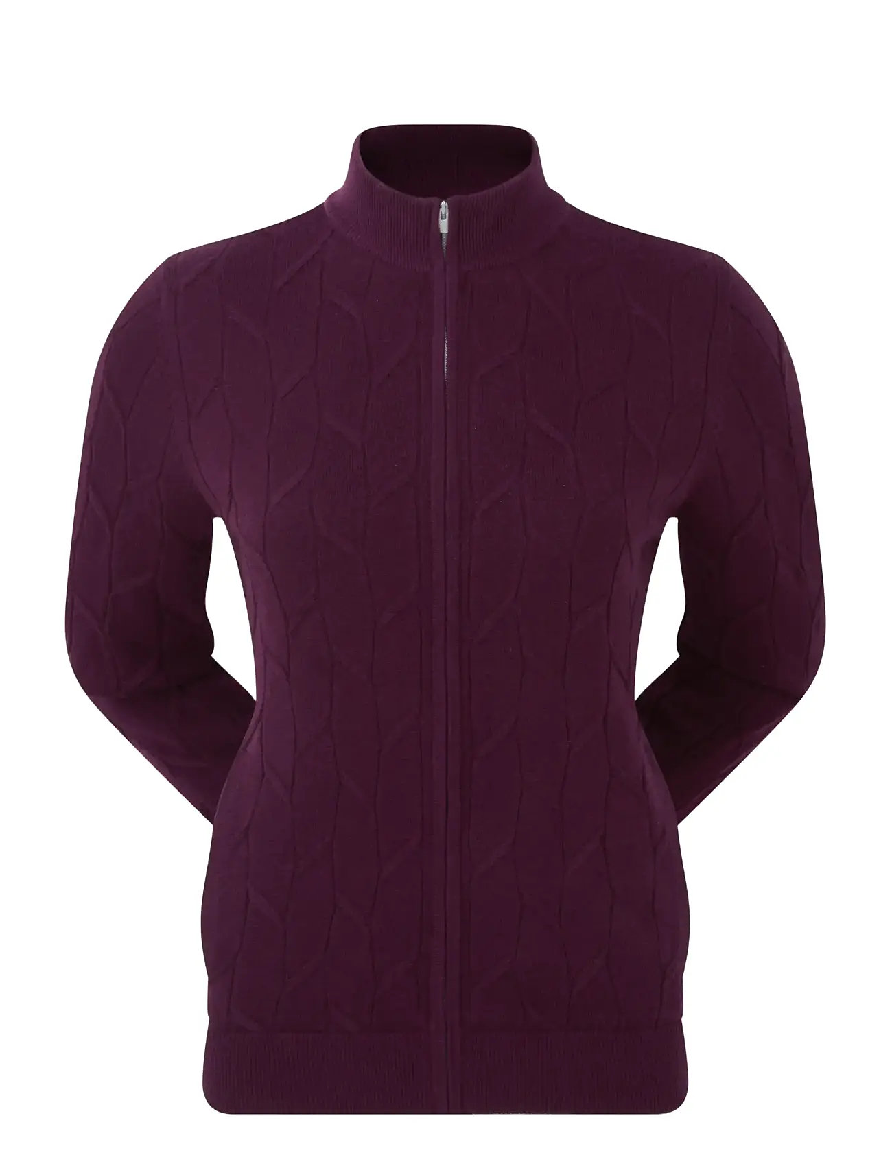 FootJoy Full-Zip Lined Pullover, S, Burgundy, Sport Sweatshirts & Hoodies > Sport Knitwear, Dame