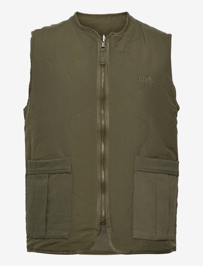 TROWEL REVERSIBLE VEST - spring jackets - army