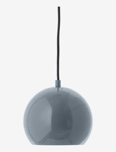 Ball Pendant with sleeve - hanglampen - glossy steel blue