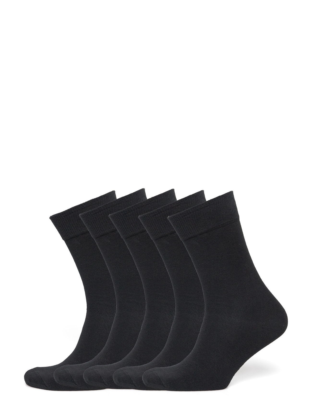 Frank Dandy Bo.5P Crew Sock, 41-46, Black, Sokker > Almindelige Sokker, Dame
