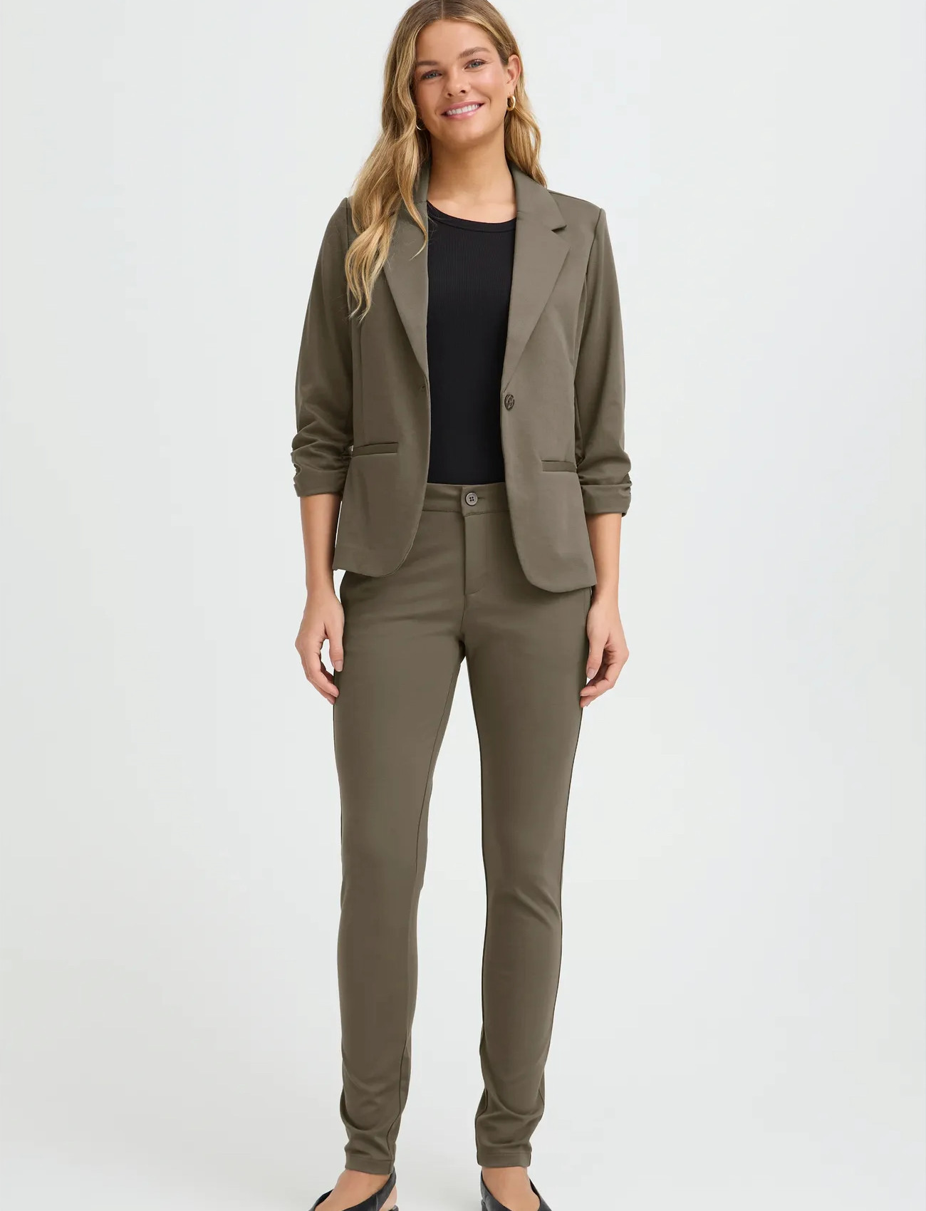 Fransa Frzablazer 1 Blazer, XXL, Khaki green, Blazere > Enkeltradede Blazere, Dame
