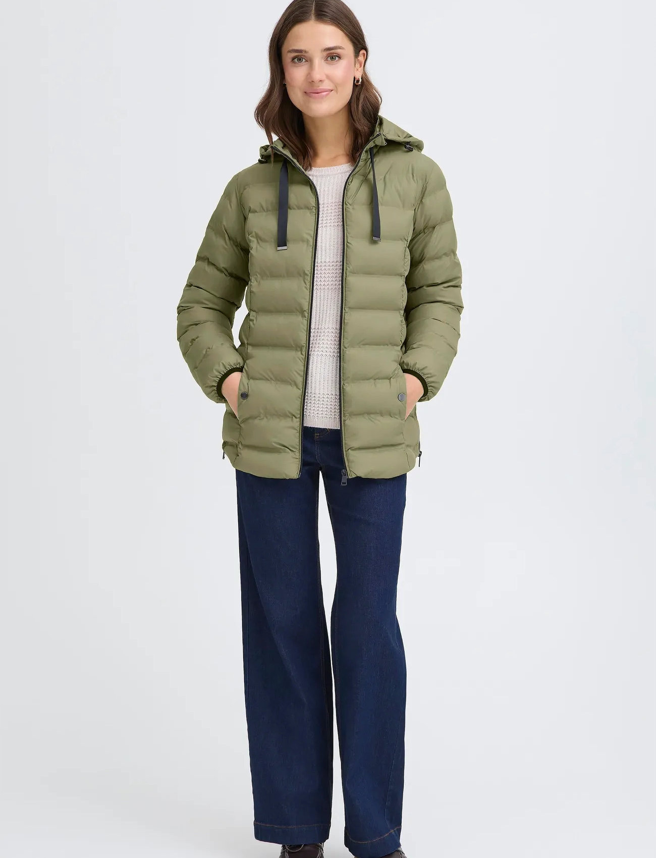 Fransa Frbafab Ja 1, L, Khaki green, Jakker > Vatteret Jakke, Dame
