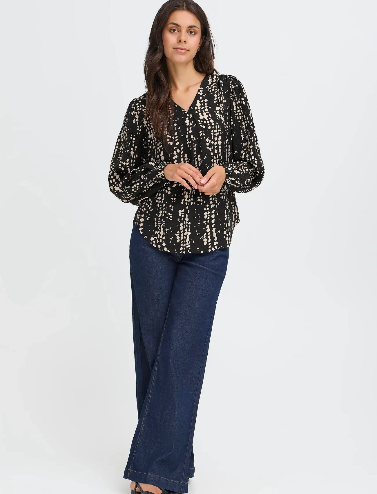 Fransa Frariana Bl 4, XL, Black, Bluser > Langærmede, Dame