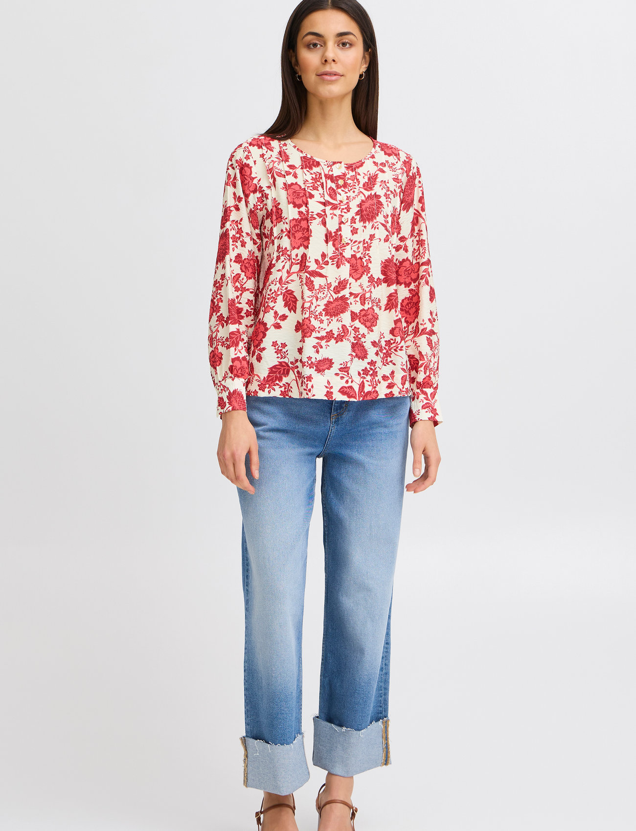 Fransa Frhita Bl 1, S, Red, Bluser > Langærmede, Dame