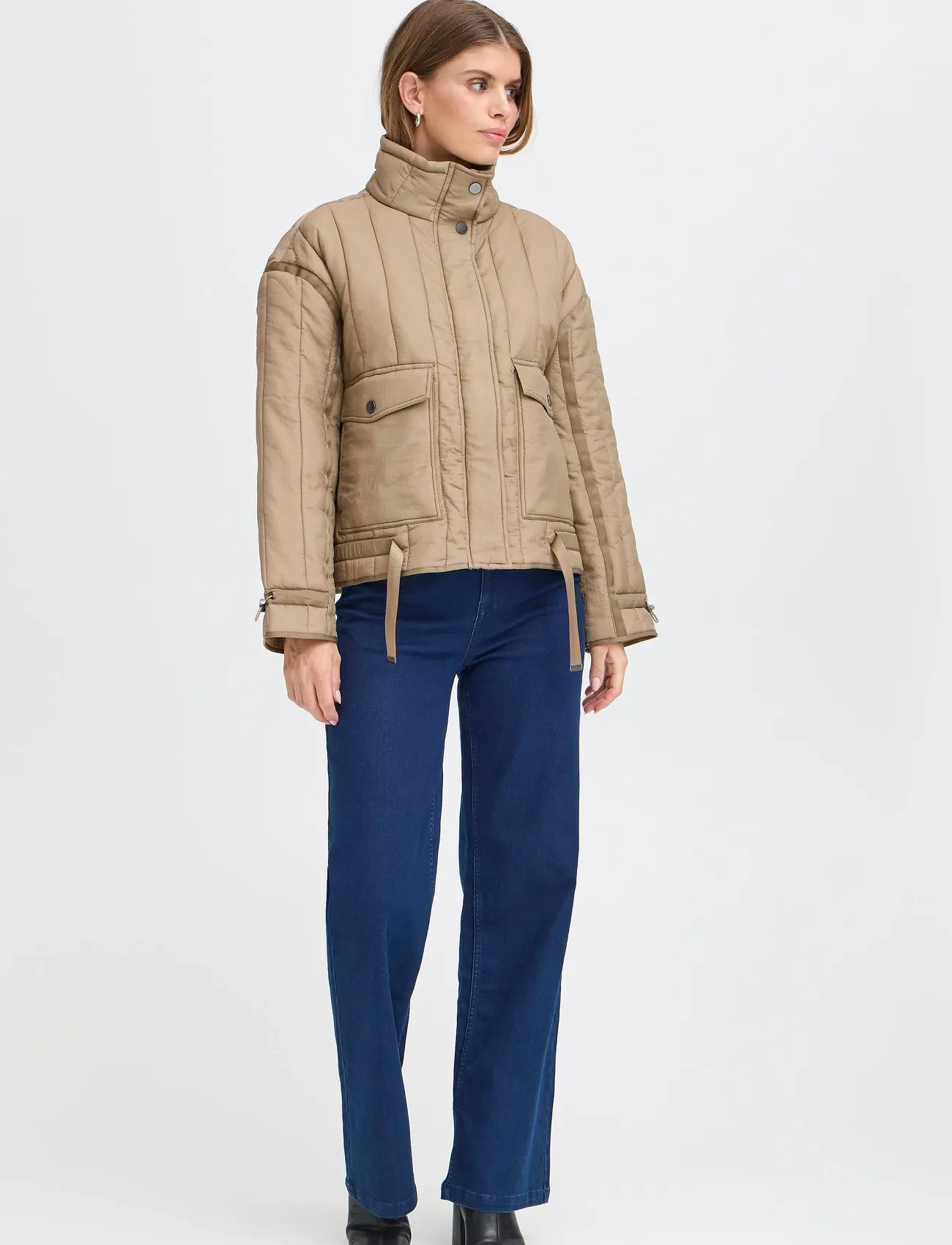 Fransa Frevita Ja 1, XL, Beige, Jakker > Vatteret Jakke, Dame