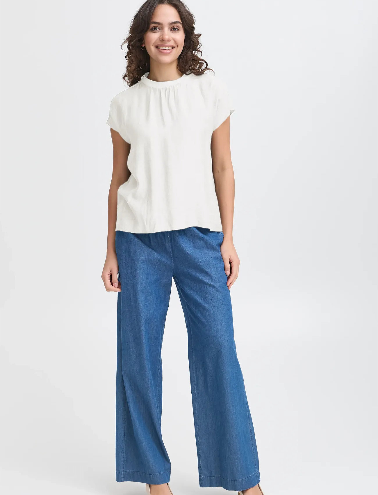 Fransa Frariana Bl 8, XL, Cream, Bluser > Kortærmede, Dame