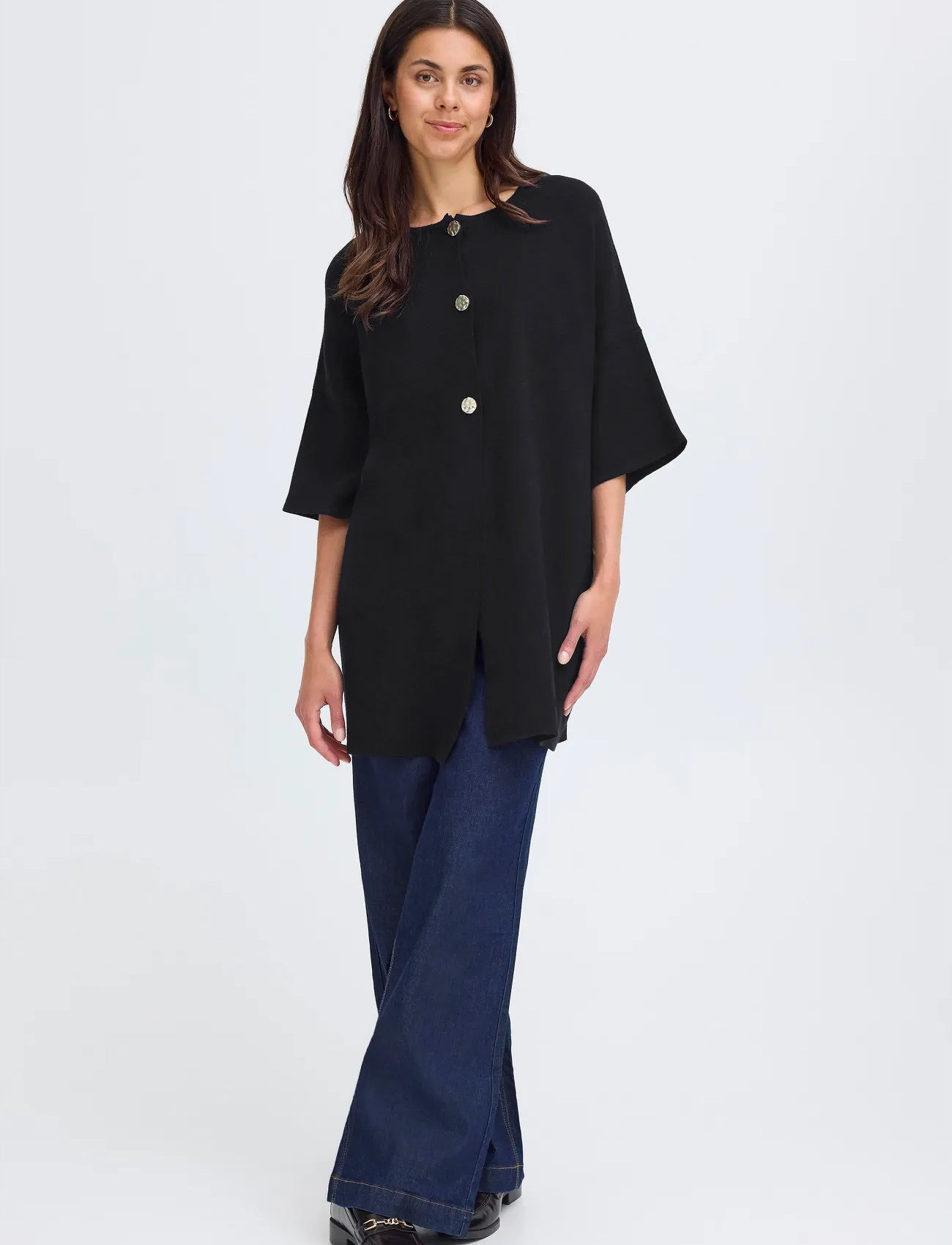 Fransa Frsally Car 5, M/L, Black, Strik > Cardigans, Dame