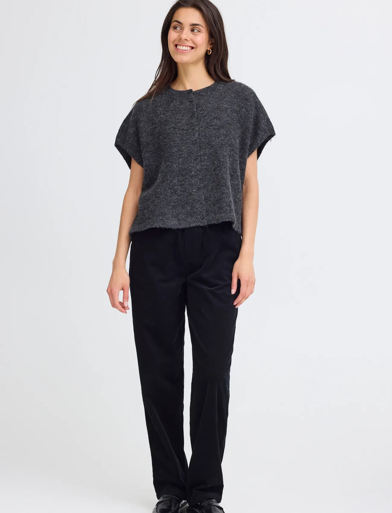 Fransa Frsanny Car 5, M/L, Grey, Strik > Cardigans, Dame