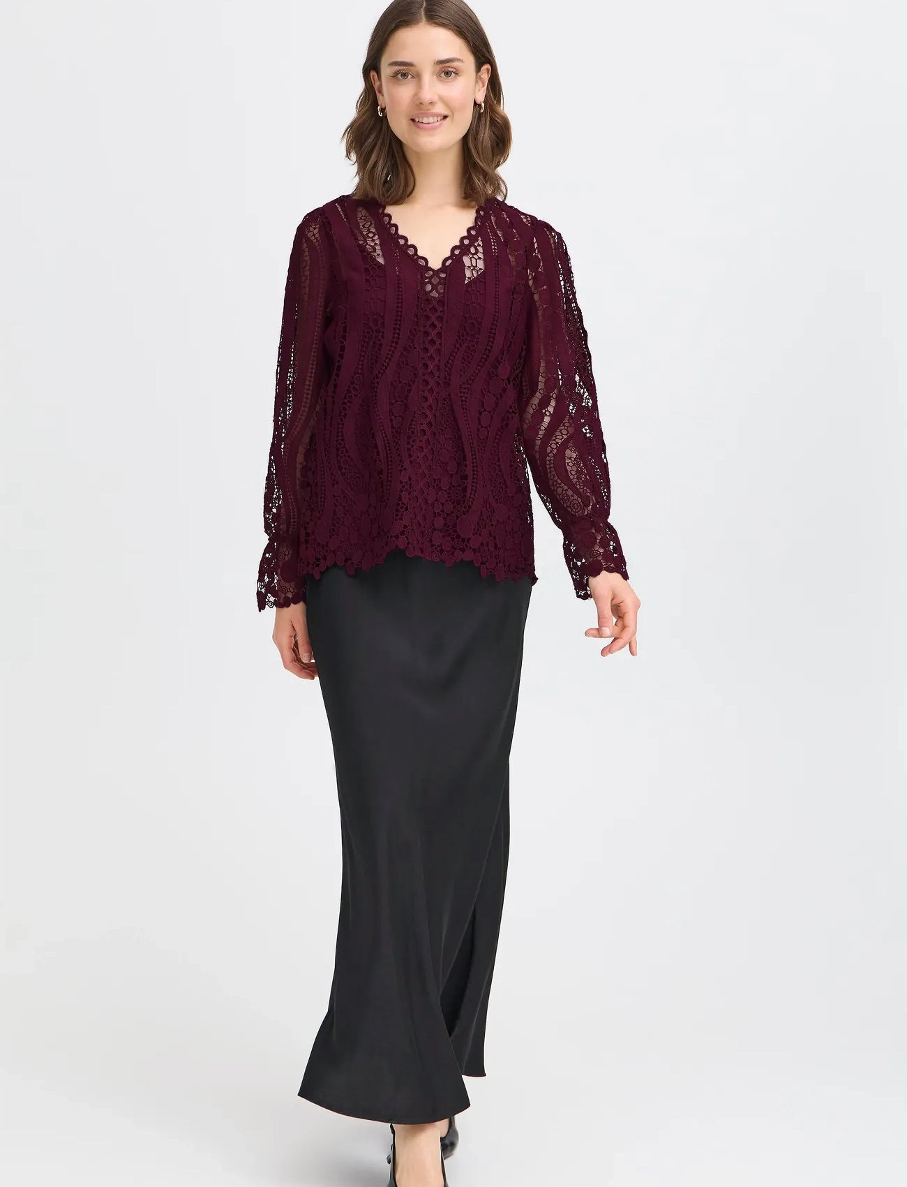Fransa Frbelle Bl 2, XS, Burgundy, Bluser > Langærmede, Dame
