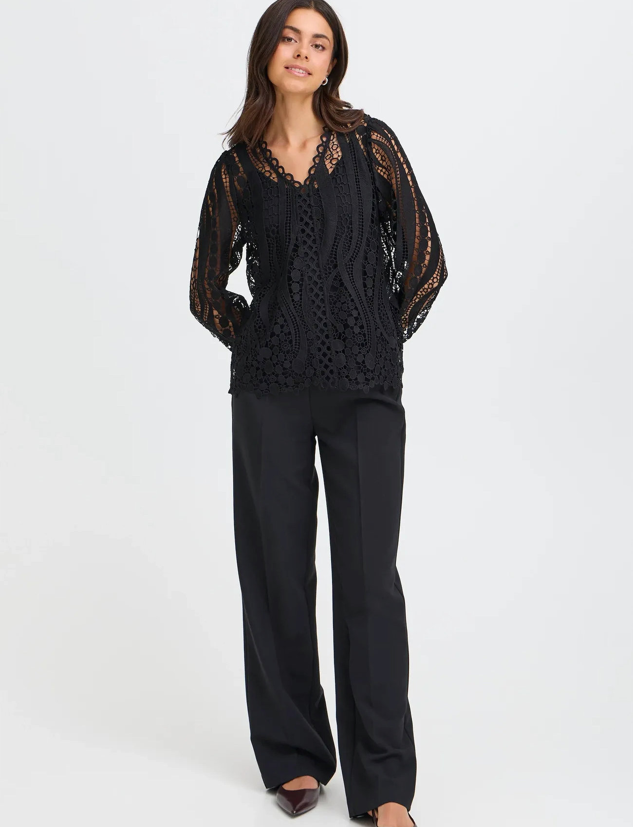Fransa Frbelle Bl 2, XS, Black, Bluser > Langærmede, Dame