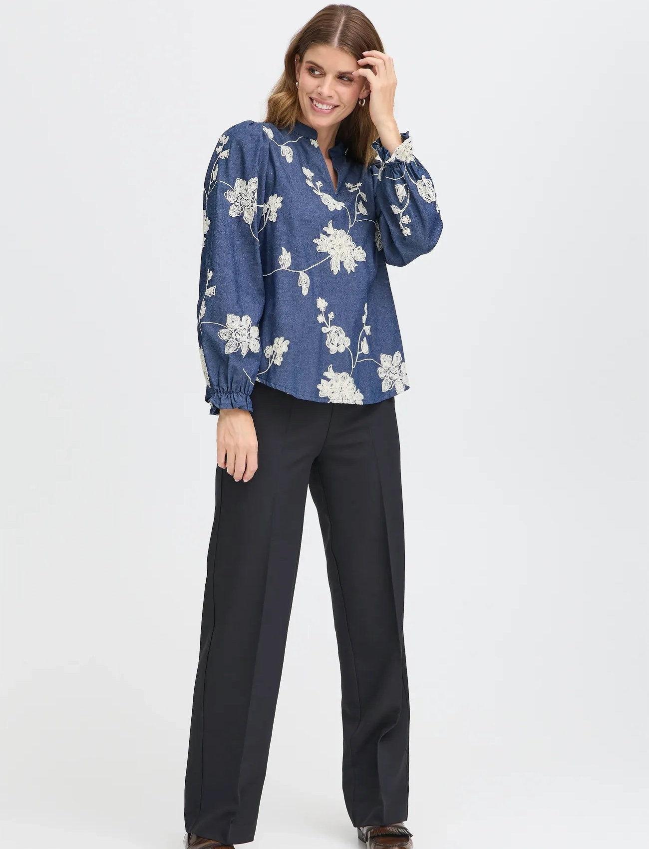 Fransa Frdarana Bl 1, XS, Navy, Bluser > Langærmede, Dame