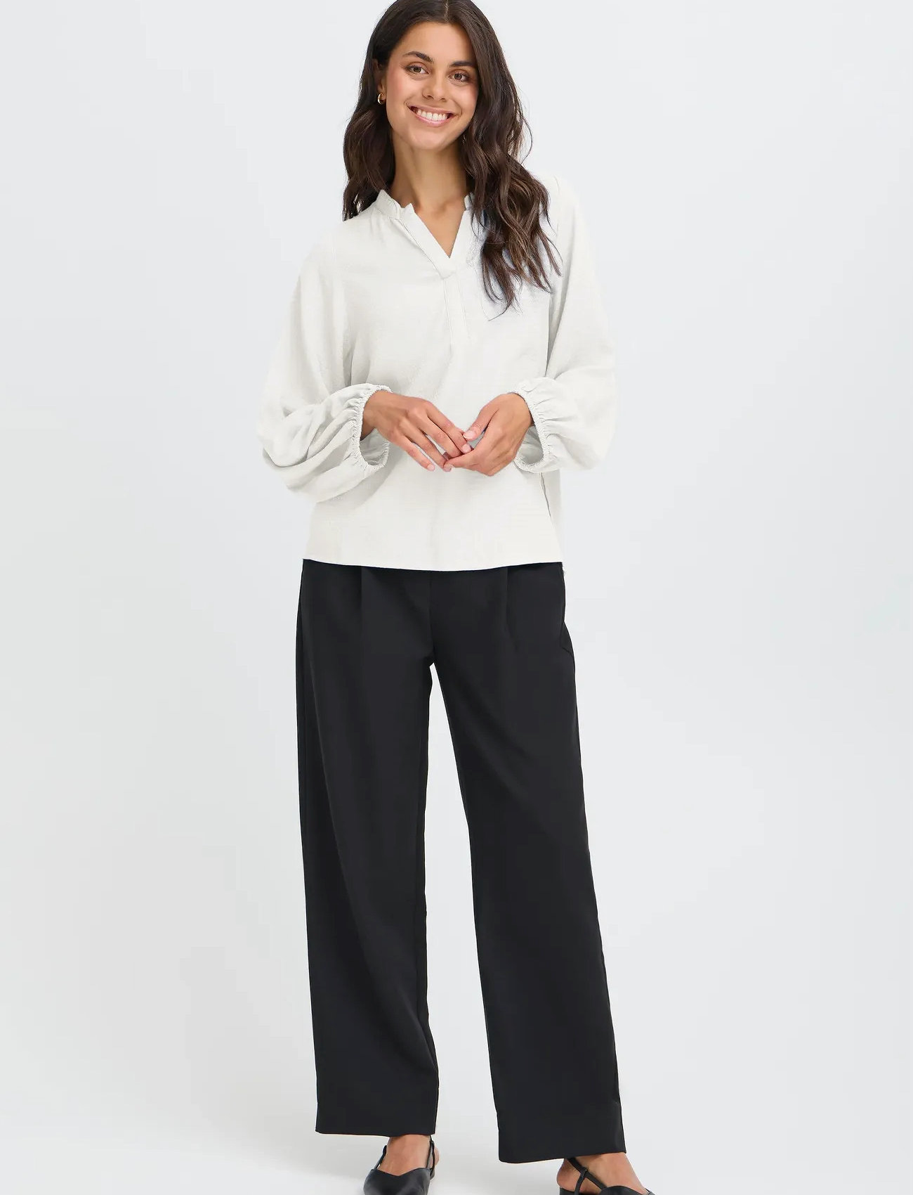 Fransa Frhida Bl 1, XS, White, Bluser > Langærmede, Dame