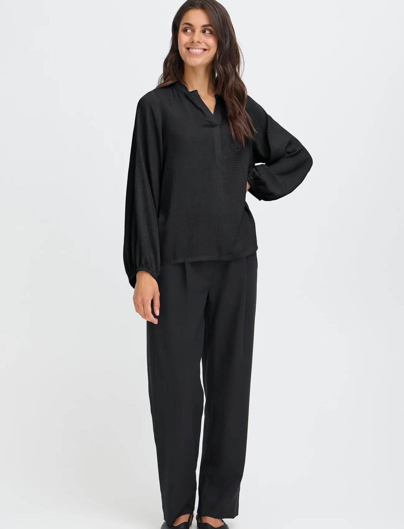 Fransa Frhida Bl 1, M, Black, Bluser > Langærmede, Dame