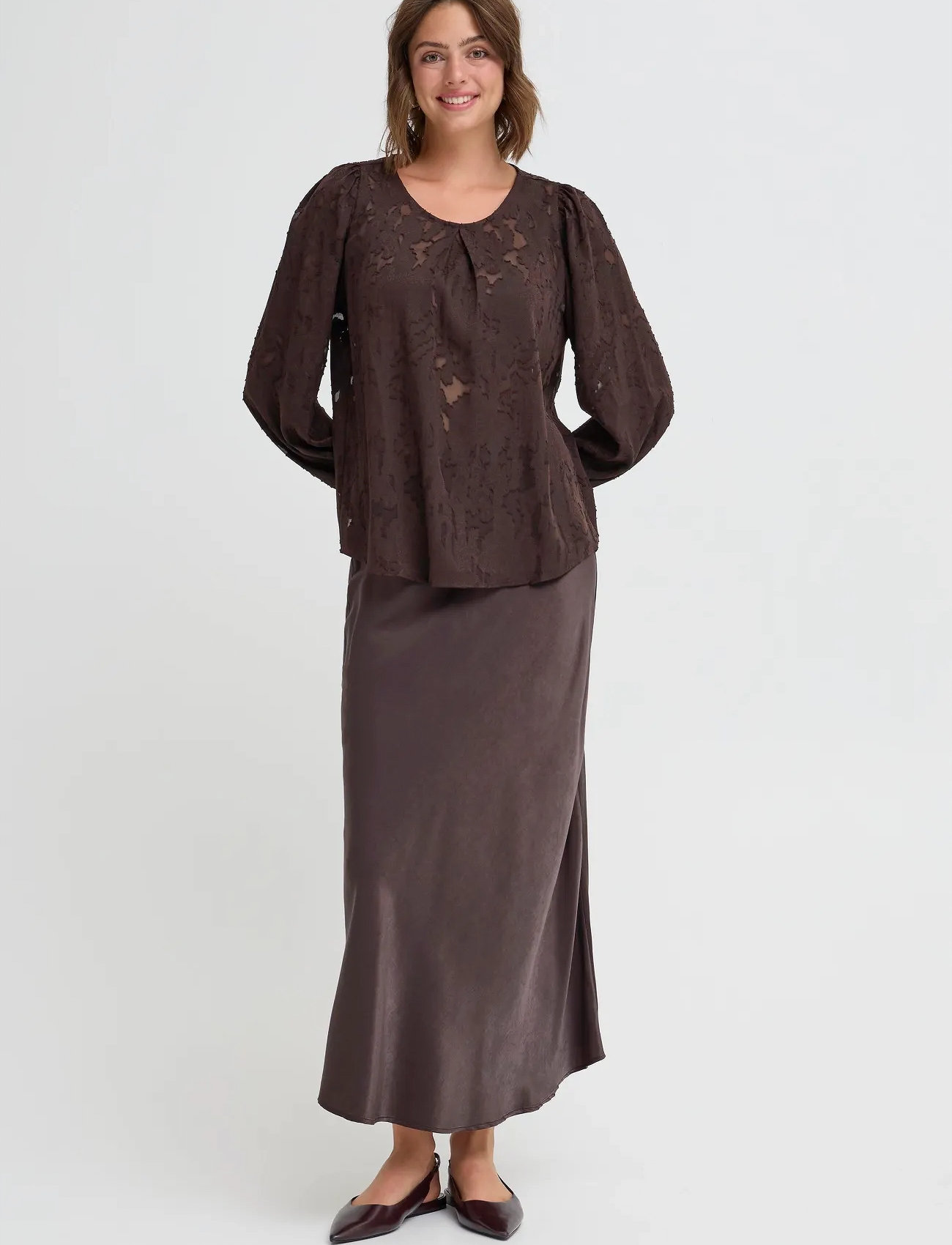 Fransa Frmera Bl 1, S, Brown, Bluser > Langærmede, Dame