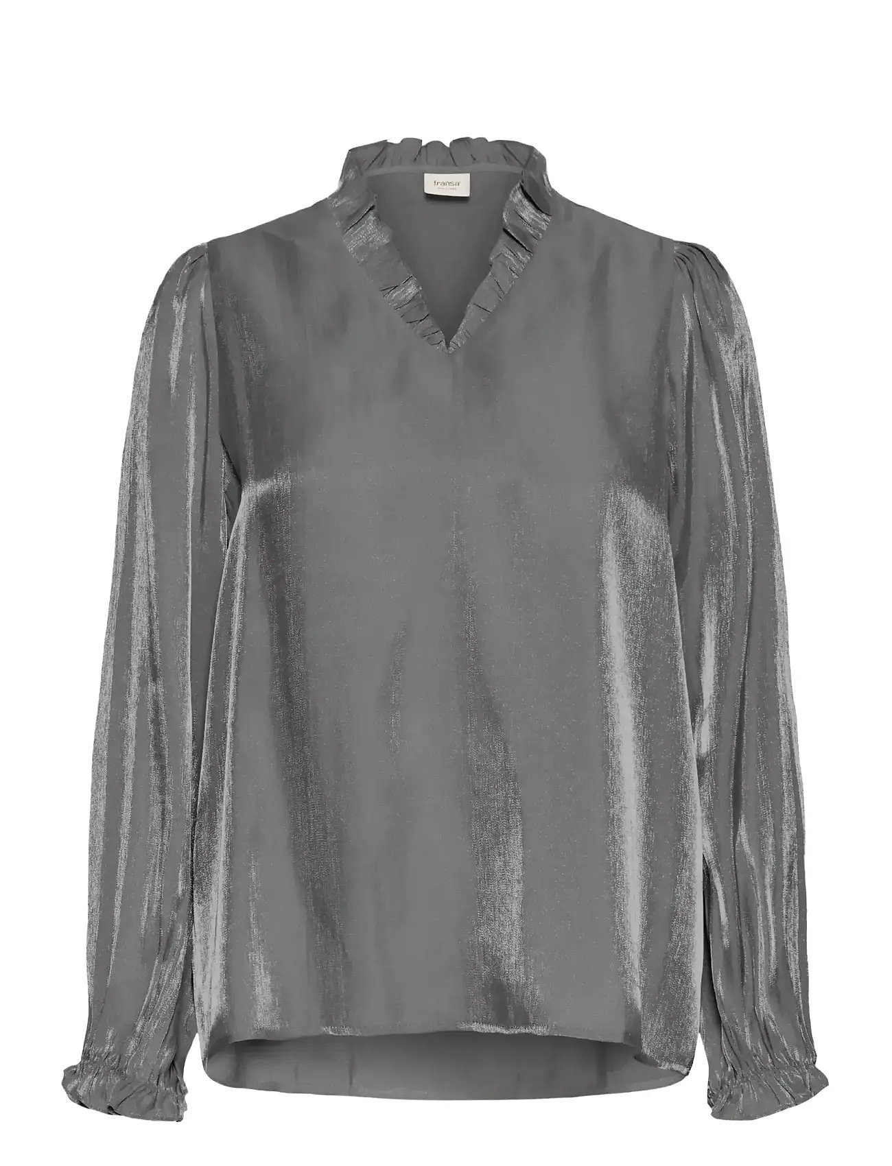 Fransa Fryolanda Bl 3, XS, Silver, Bluser > Langærmede, Dame