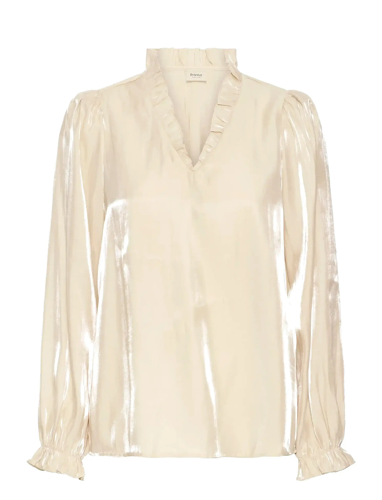 Fransa Fryolanda Bl 3, XS, Cream, Bluser > Langærmede, Dame