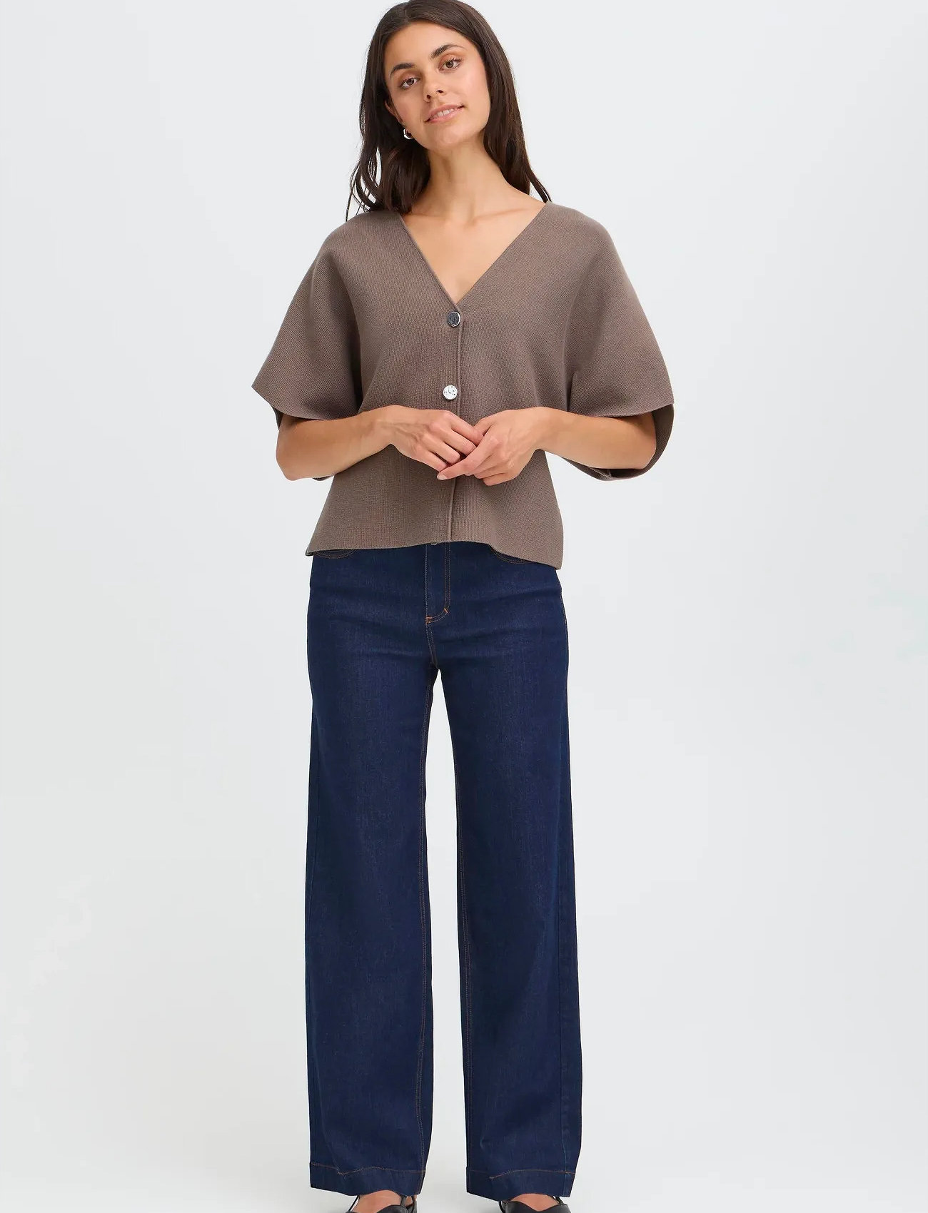 Fransa Frita Car 5, M, Beige, Strik > Cardigans, Dame