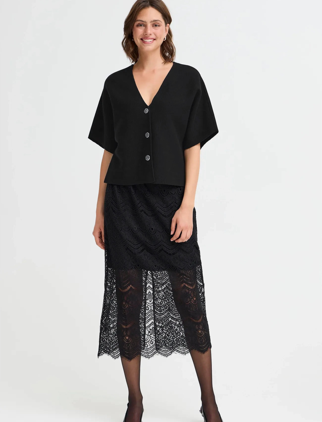 Fransa Frita Car 5, M, Black, Strik > Cardigans, Dame