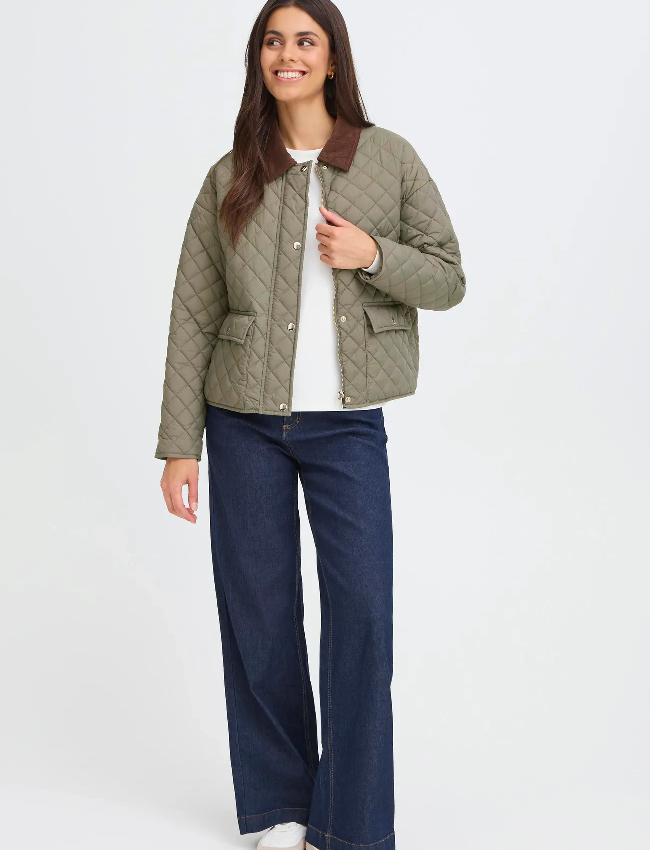Fransa Frinna Ja 1, M, Khaki green, Jakker > Vatteret Jakke, Dame