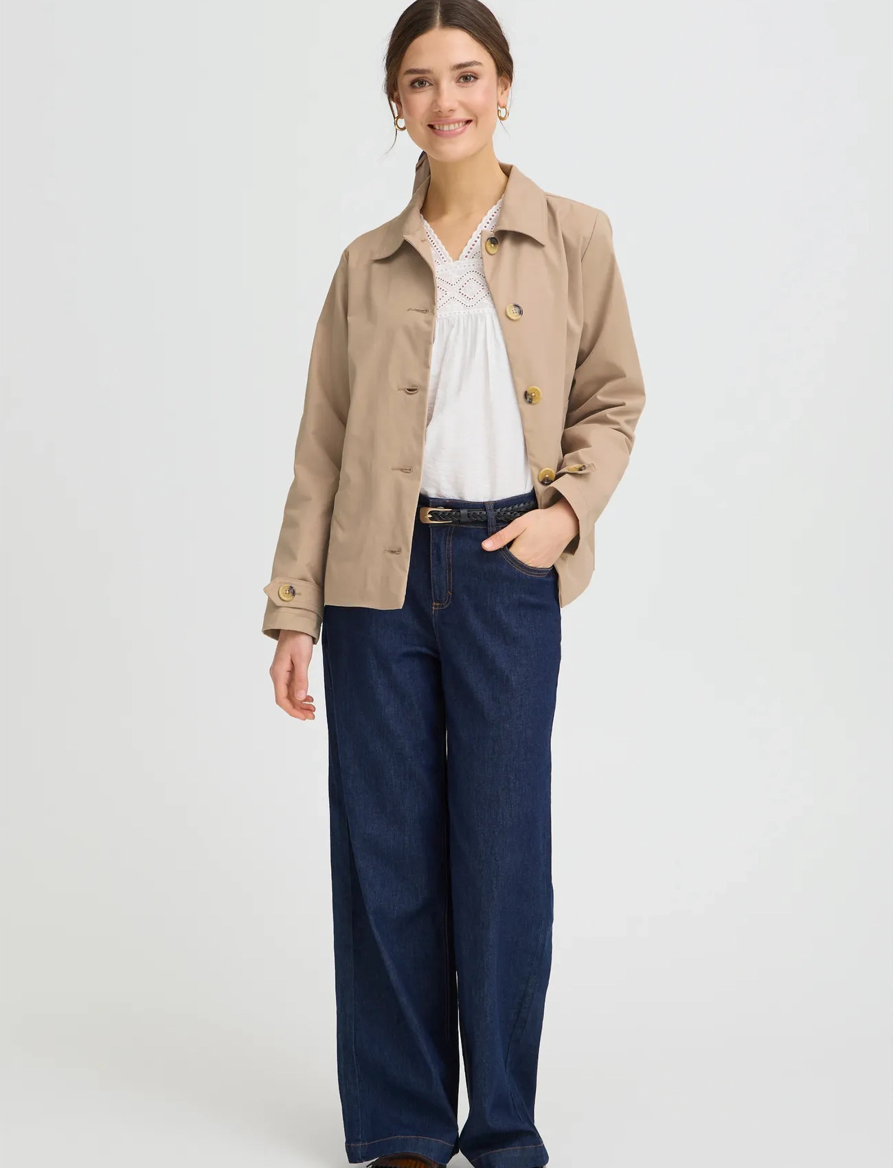 Fransa Frtrina Ja 3, L, Beige, Jakker > Let Sommerjakke, Dame