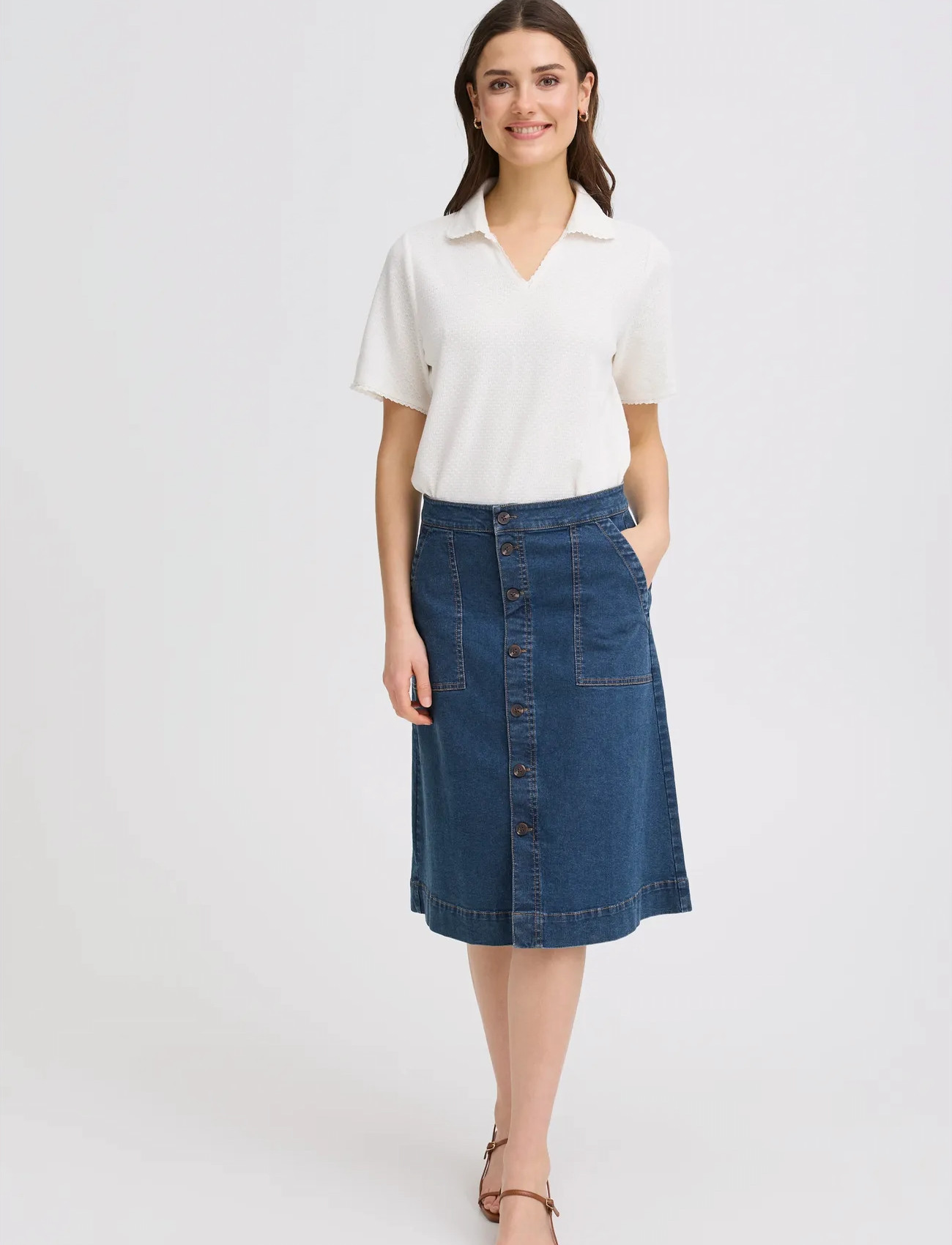 Fransa Frvocut Sk 3, 36, Blue, Nederdele > Denim Nederdele, Dame