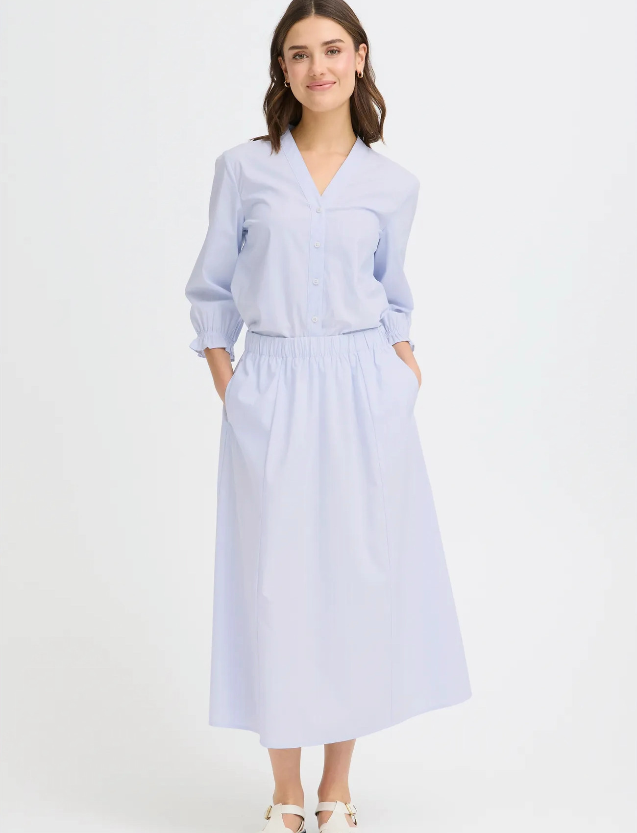 Fransa Frzane Sk 1, L, Blue, Nederdele > Knælange Og Midi Nederdele, Dame