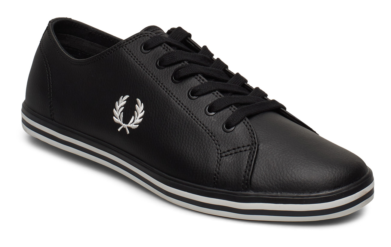 fred perry kingston black leather