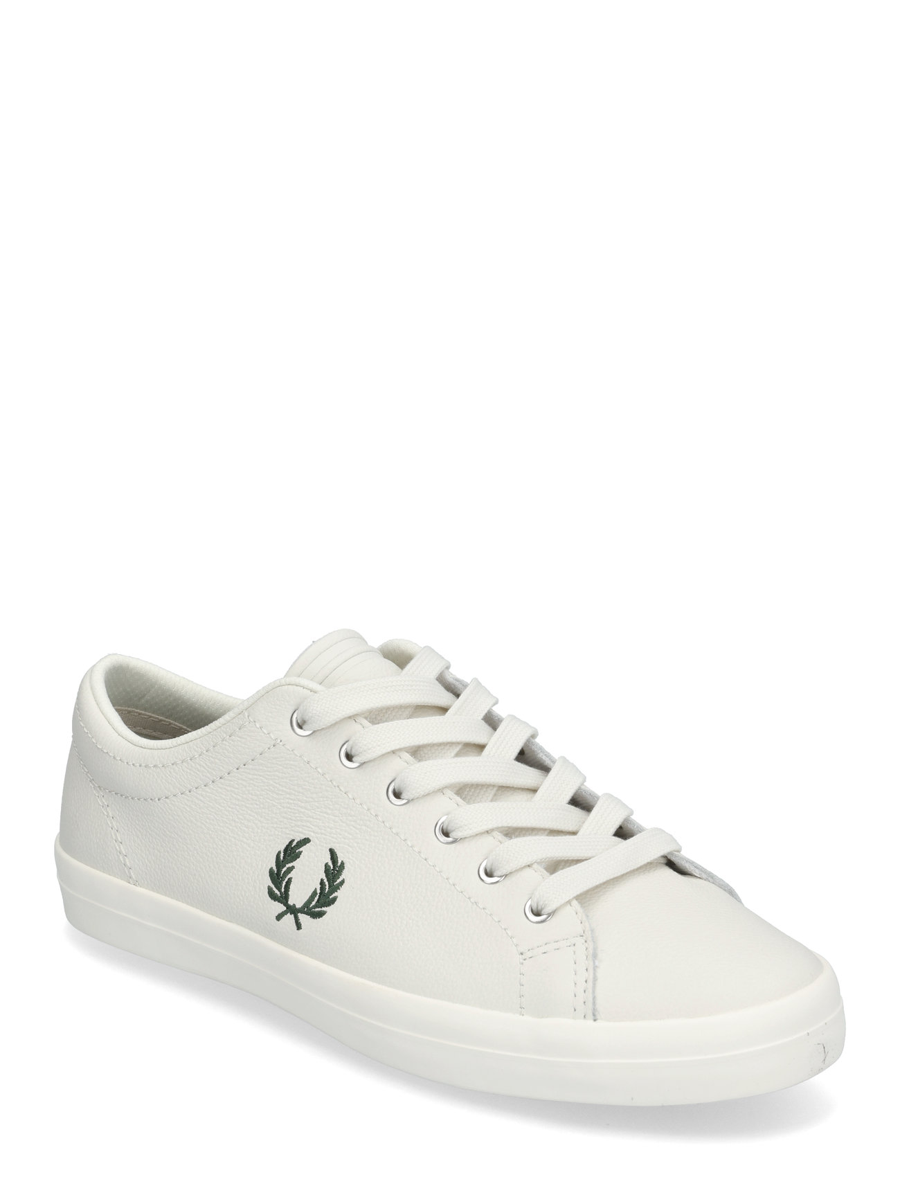 Fred Perry Baseline Leather Vit