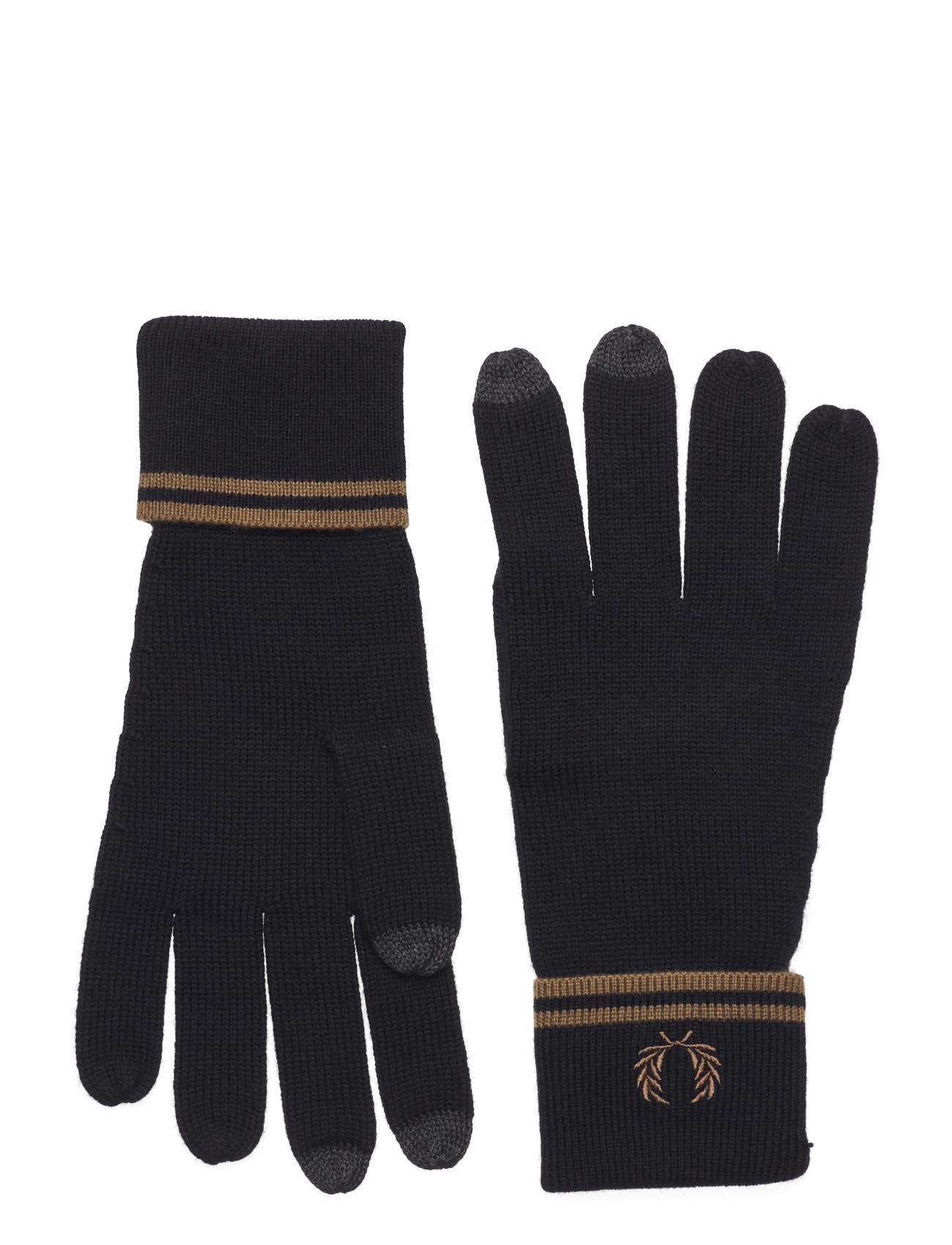 T/T Merino Wool Gloves Accessories Gloves Finger Gloves Black Fred Perry