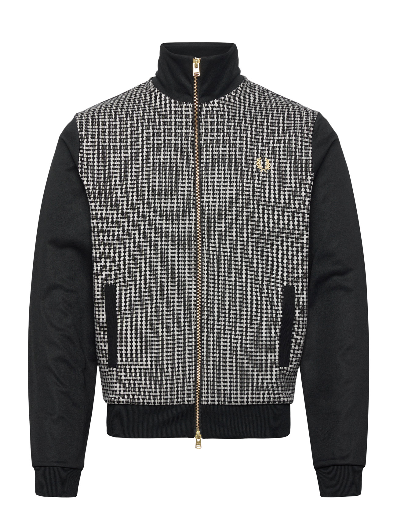 Fred Perry Knitted Front Trk Jkt, XL, Black, Sweatshirts & Hættetrøjer > Sweatshirts, Herre