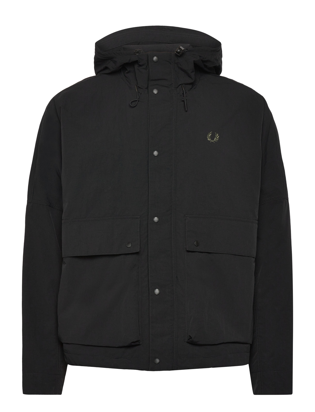 Fred Perry Cropped Ripstop Parka, S, Black, Jakker > Lette Jakker, Herre