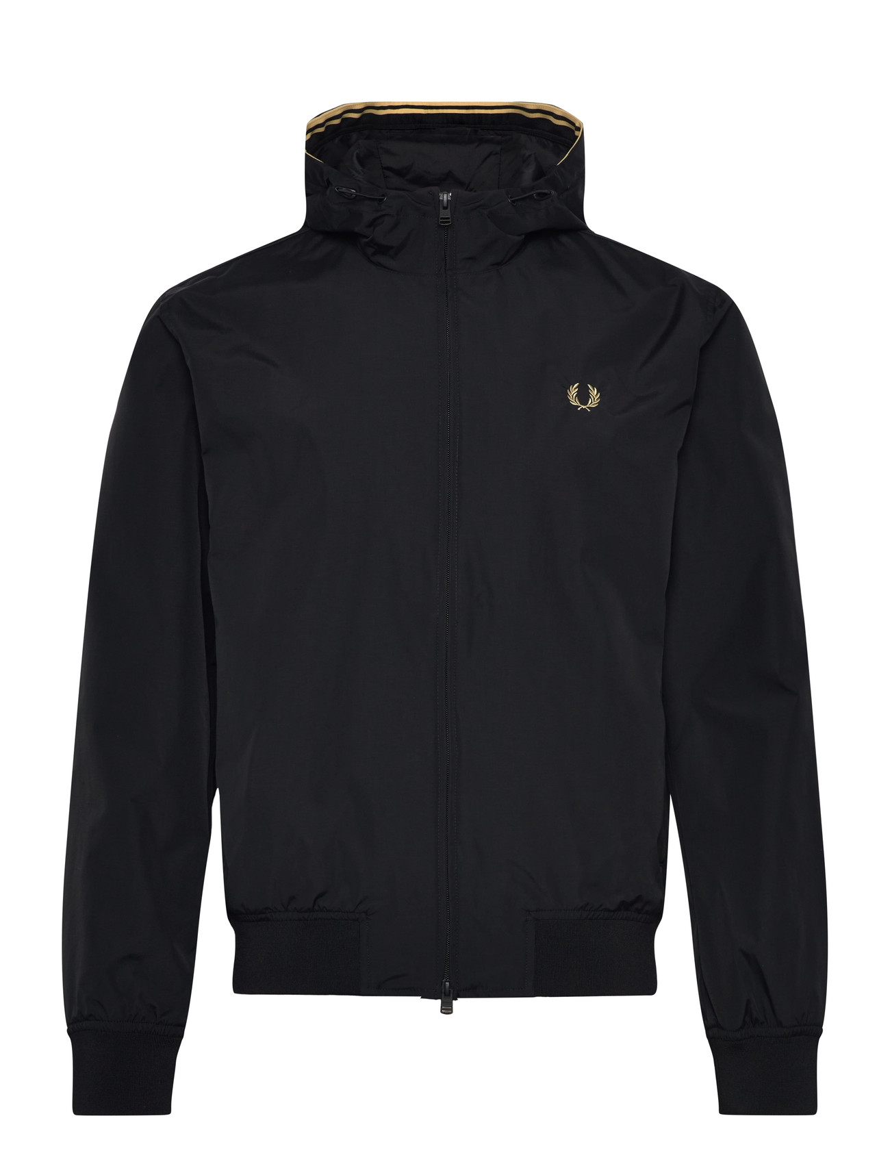 Fred Perry Hooded Brentham Jkt, XXL, Black, Jakker > Lette Jakker, Herre