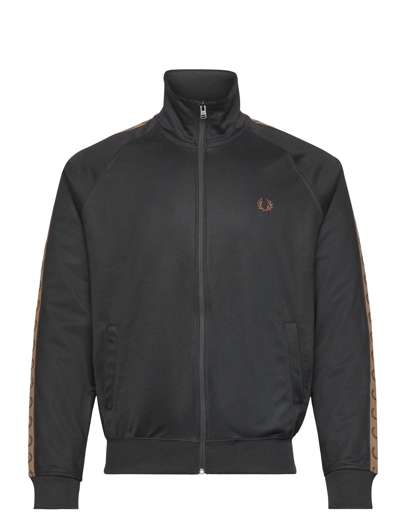 ✨超美 FRED PERRY / Contrast Tape Track JKT Contrast Tape Track Jacket - Black / Shaded Stone | Men's