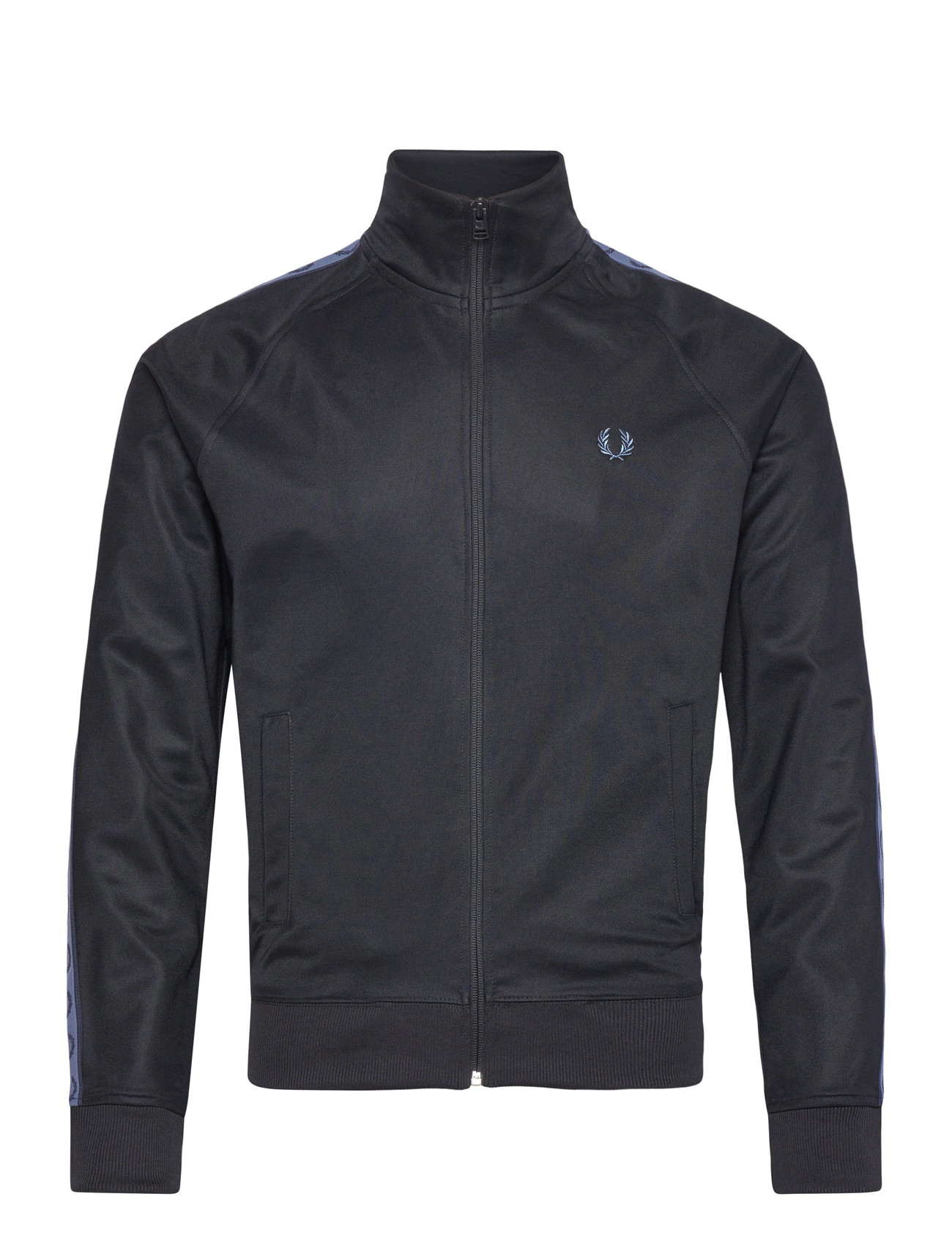 Fred Perry Contrast Tape Track Jkt, L, Grey, Sweatshirts & Hættetrøjer > Sweatshirts, Herre