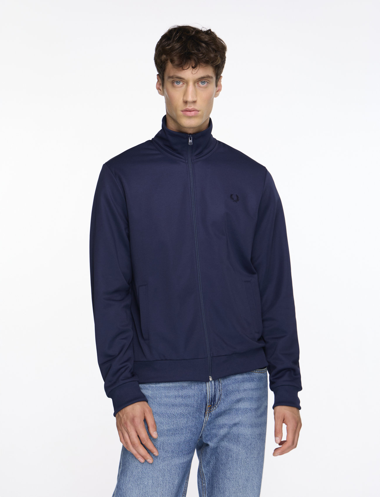 メンズウェア FRED PERRY track jacket navy Taped Track Jacket - Ash Blue | Men's Track Jackets | Track
